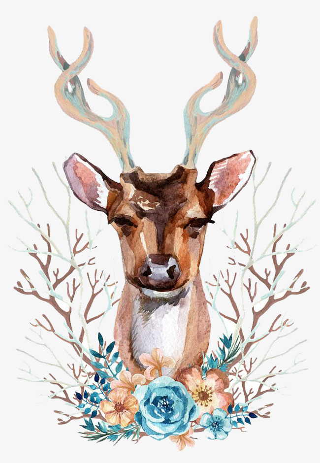 650x940 Watercolor Deer, Watercolor Clipart, Deer Clipart, Fawn Png Image - Deer Watercolor