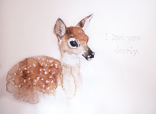 520x381 Watercolor Deer Piercing And Tattoos Watercolor - Deer Watercolor