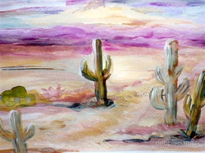 663x497 Desert Watercolor By Debbiepaints - Desert Watercolor