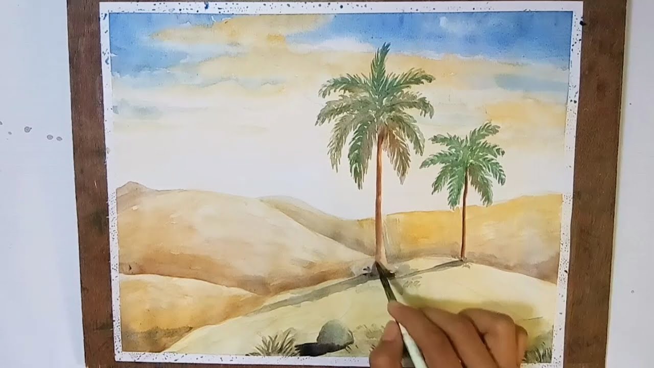 1280x720 How To Painting A Desert Sceneary With Watercolor .step By Step - Desert Watercolor