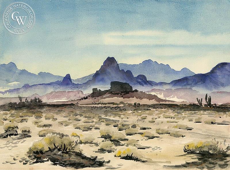 800x592 The Desert, Art By Lee Blair California Watercolor - Desert Watercolor