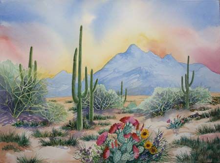450x334 Cottage Garden Australia, Landscape Design Schools Online - Desert Watercolor
