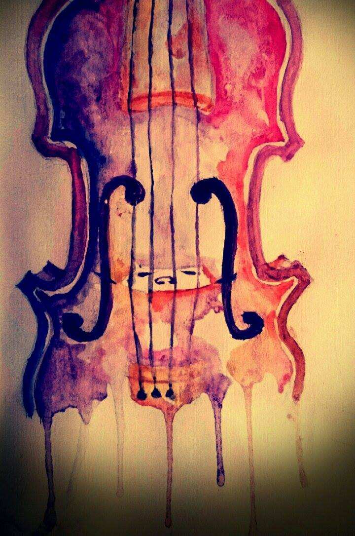 720x1086 Violin Painting Fresh Watercolor Violin By Strawberriart On - Deviantart Watercolor