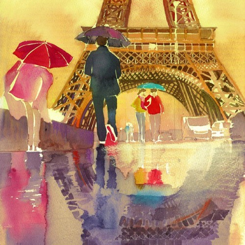500x500 Takmaj, Walk In Paris @ - Deviantart Watercolor