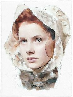 236x314 Digital Watercolor Of Rachel Hurd Wood By Vitaly Shchukin - Digital Watercolor