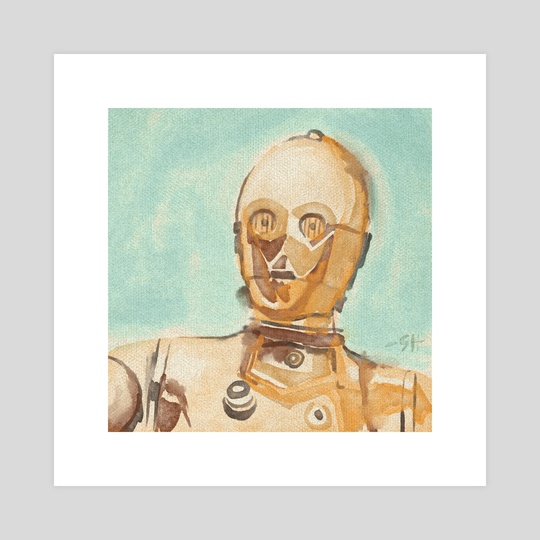 540x540 C3po Digital Watercolor, An Art Print By Shane Hunt - Digital Watercolor
