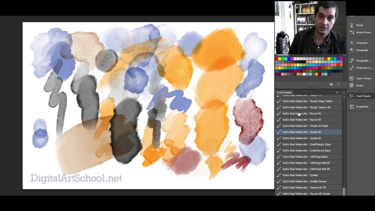 1280x720 Watercolor Brushes For Photoshop - Digital Watercolor Brushes