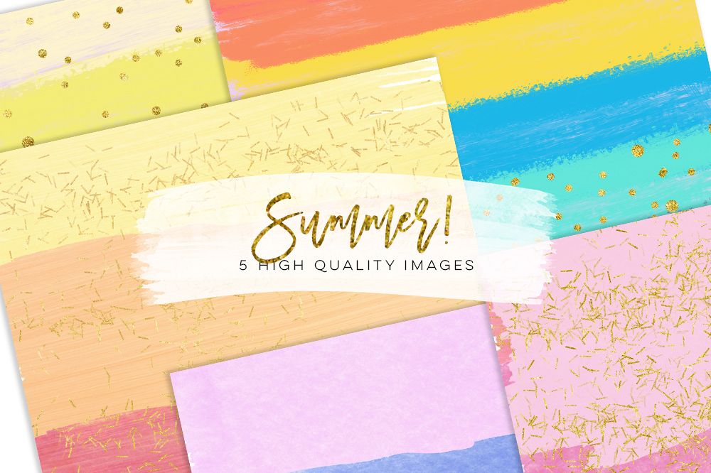 1000x666 Summer Blobs Paper, Summer Party Texture Invitation, Summer - Digital Watercolor Paper