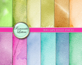 340x270 Watercolor Digital Paper Watercolor Digital Scrapbook - Digital Watercolor Paper