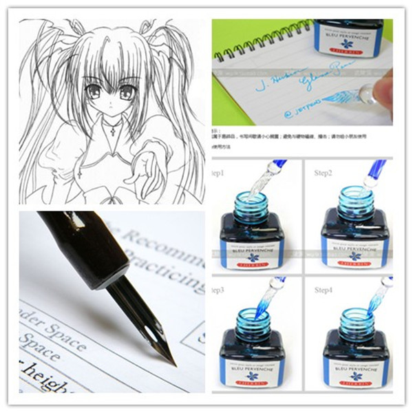 600x600 Favorable Custom Blue Dip Pen Ink For Wrriting And Drawing - Dip Pen Watercolor