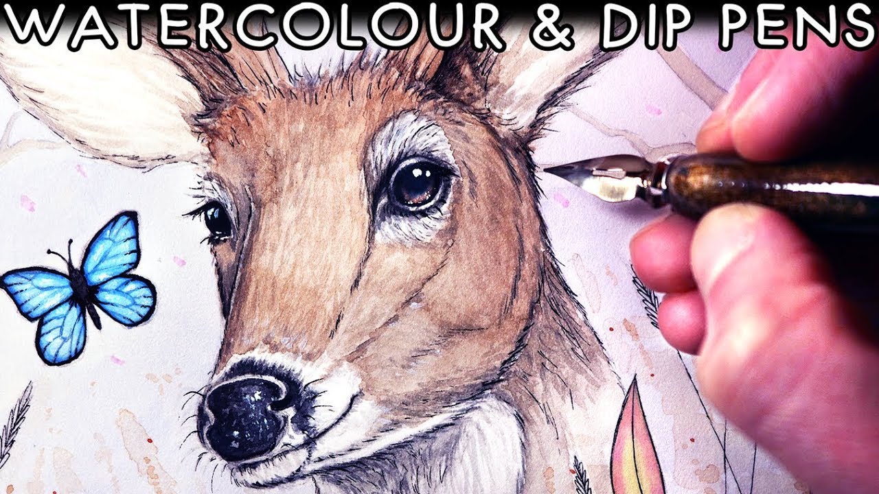 1280x720 Watercolour And Dip Pens - Dip Pen Watercolor