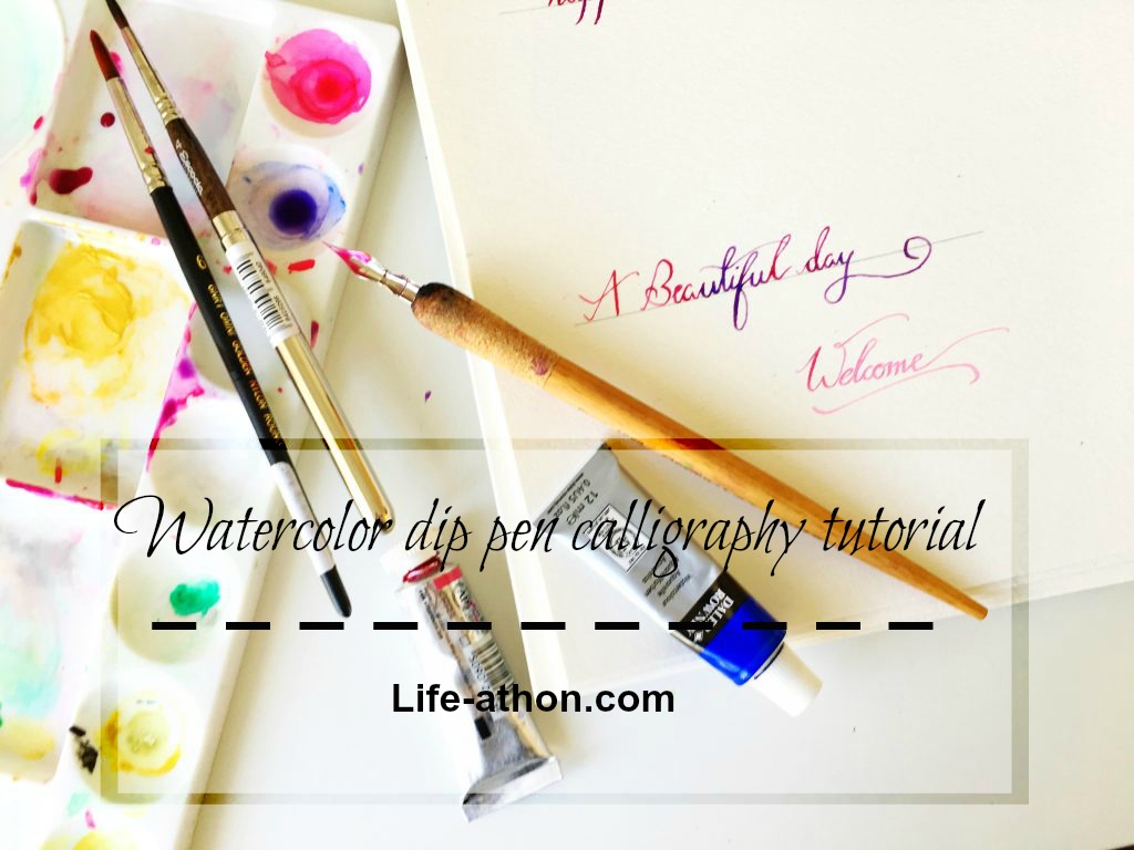 1024x768 Watercolor Dip Pen Calligraphy Tutorial - Dip Pen Watercolor