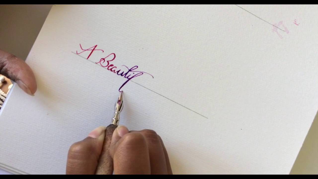 1280x720 Watercolor Dip Pen Calligraphy Tutorial - Dip Pen Watercolor