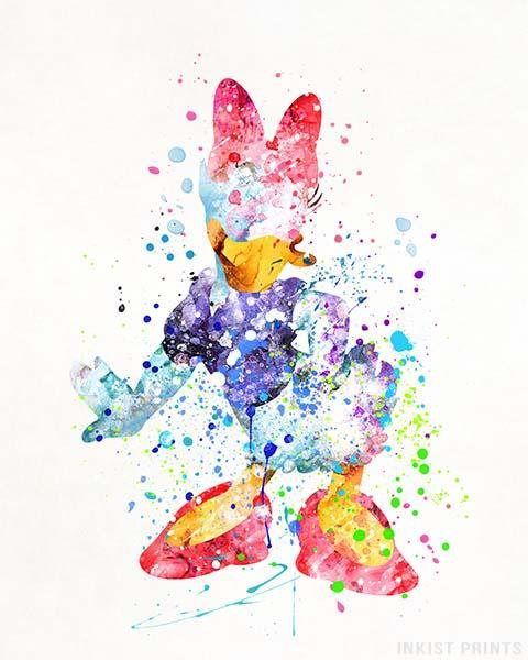 480x600 Daisy Duck, Daisy Duck Print, Disney Art, Disney Print, Disney - Disney Watercolor