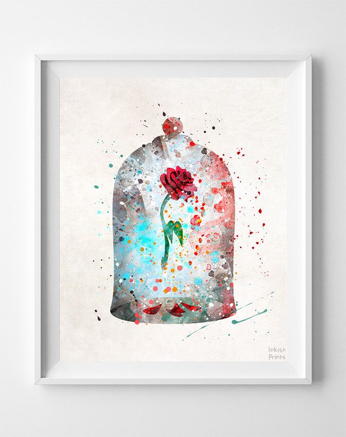 673x850 Pin By Anna On Krasavitca I Chudovishche Beauty And The Beast - Disney Watercolor