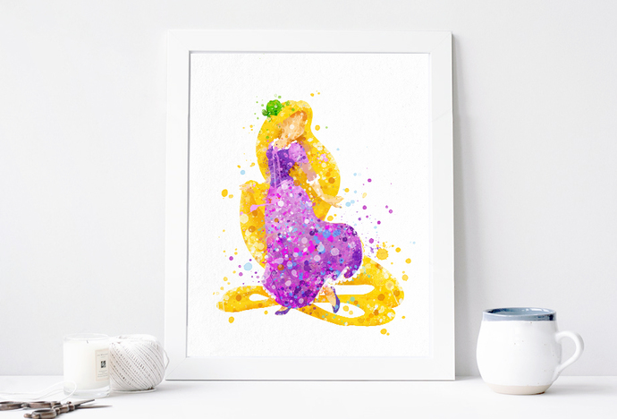 690x468 Rapunzel, Tangled Disney - Disney Watercolor