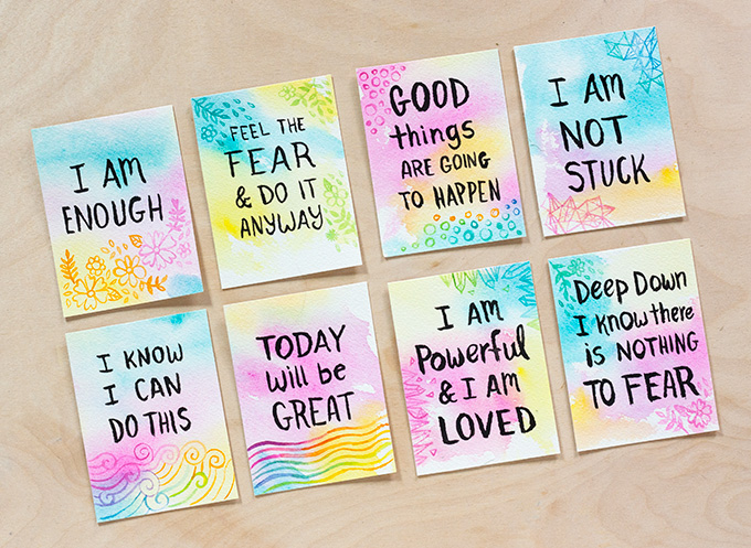 680x497 Diy Watercolor Affirmation Cards - Diy Watercolor