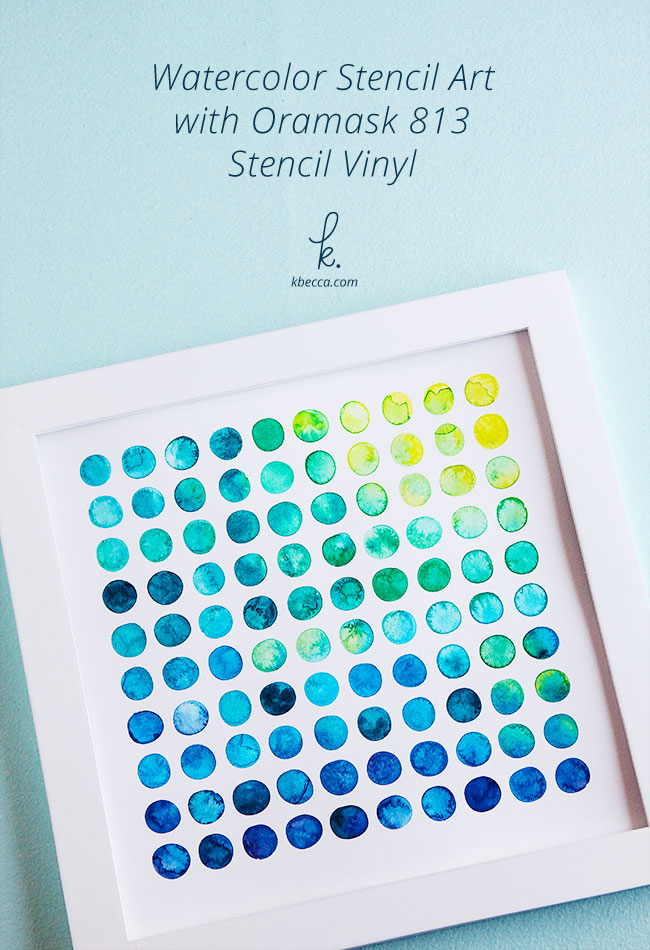 650x950 Diy Watercolor Stencil Art With Oramask 813 Stencil Film Vinyl - Diy Watercolor