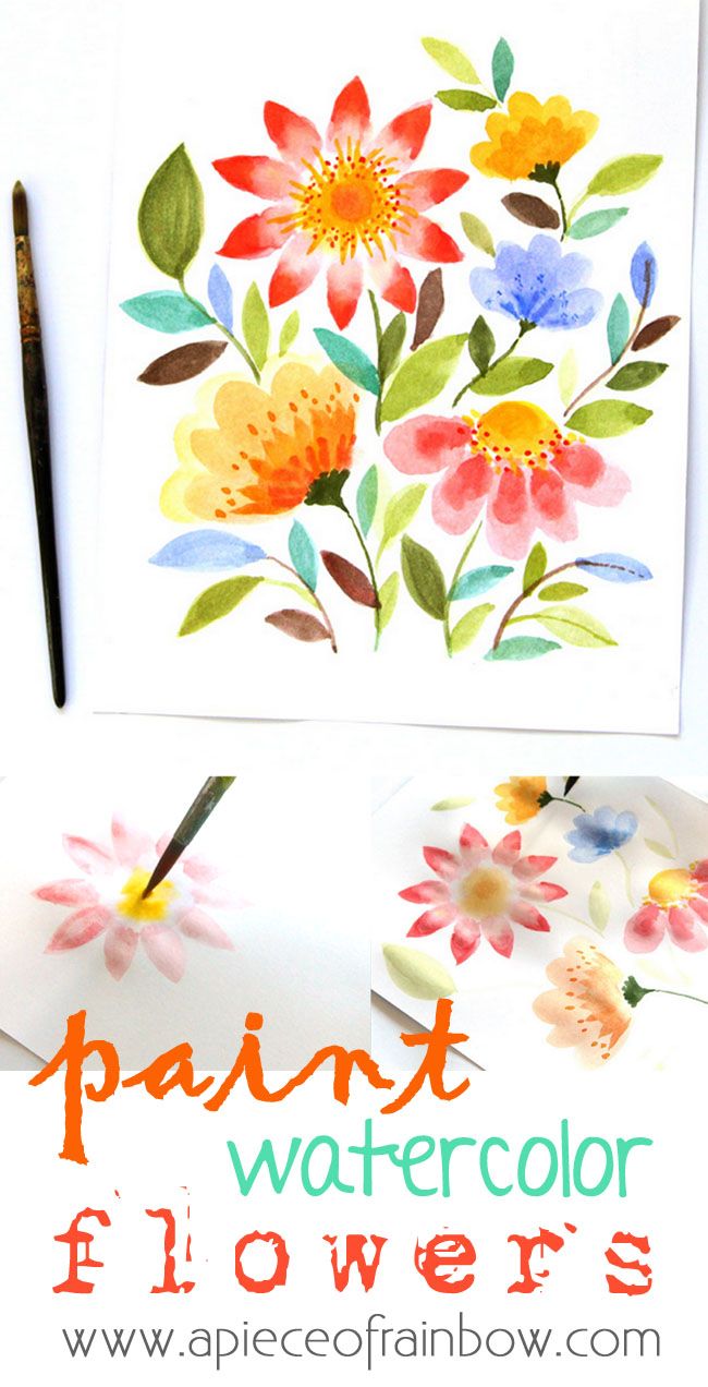 650x1272 Paint Watercolor Flowers In 15 Minutes - Diy Watercolor Flowers