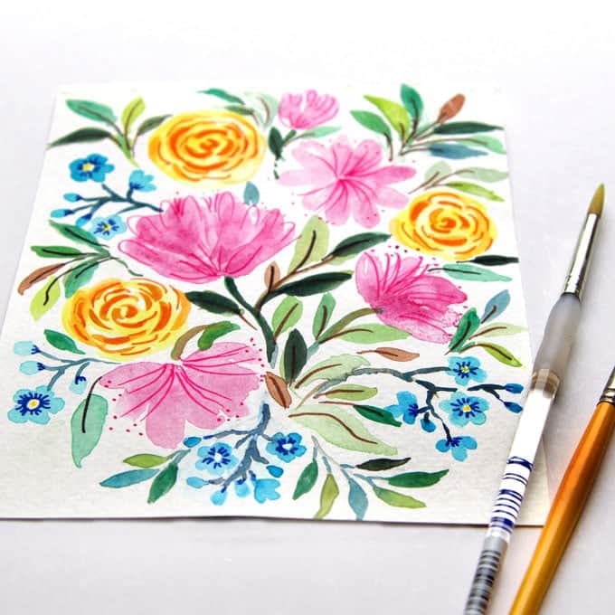 680x680 Watercolor Flower Diy Sharpie Mug {Anthropologie Style!} - Diy Watercolor Flowers