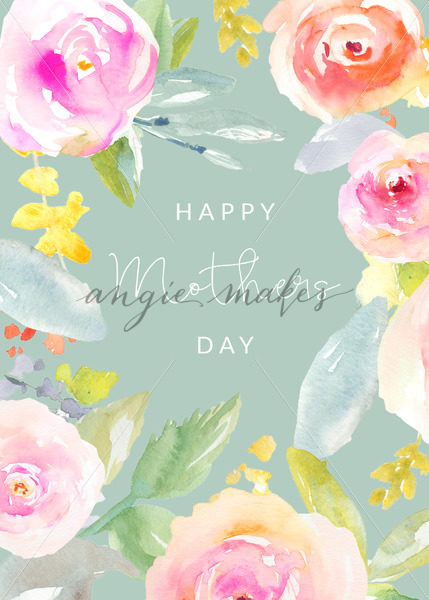 429x600 Download This Adorable Mothers Day Card With Watercolor Flowers - Diy Watercolor Flowers
