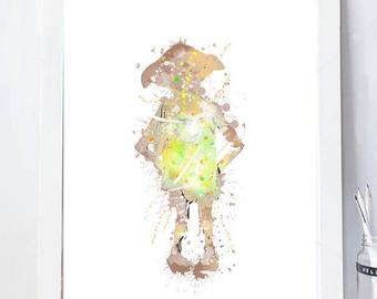 340x270 Dobby Watercolor Etsy - Dobby Watercolor