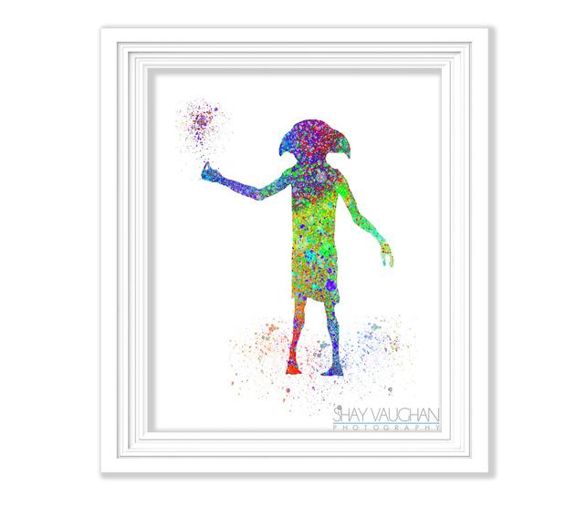 642x555 Harry Potter Dobby Art Print Dobby Watercolor Dobby Poster Etsy - Dobby Watercolor