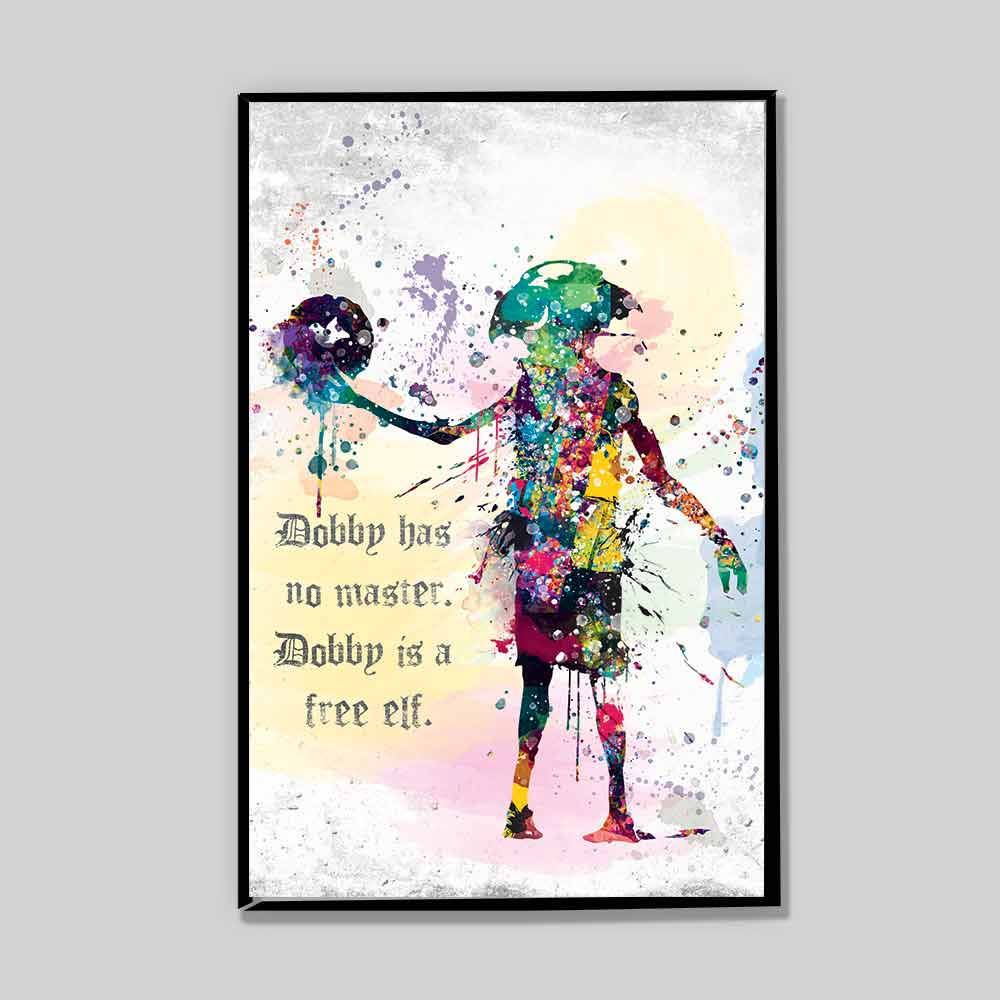 1000x1000 Clearance Dobby Watercolor Poster, Dobby Is A Free Elf, Severus - Dobby Watercolor