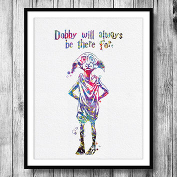 354x354 Instant Download Dobby Quote From Harry From Bittermoonpapershop - Dobby Watercolor