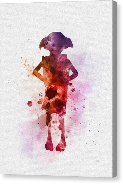 418x622 Dobby Canvas Prints Fine Art America - Dobby Watercolor