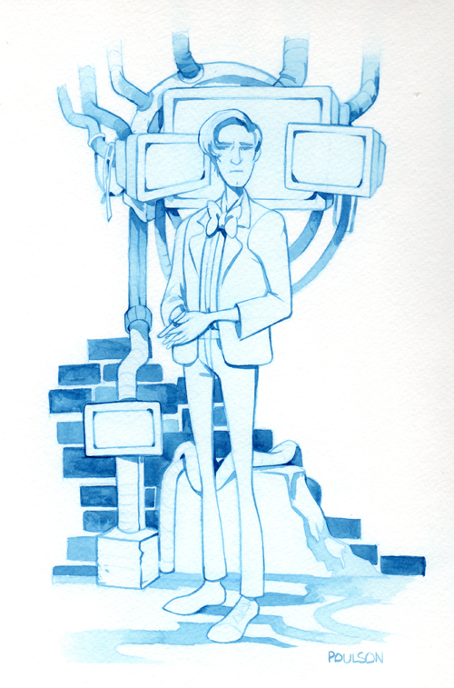 500x757 Doctor Who Watercolor Sketch By Cascanete - Doctor Who Watercolor