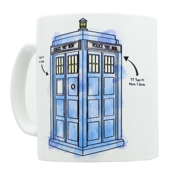 600x600 Doctor Who Watercolor Tardis Mug - Doctor Who Watercolor