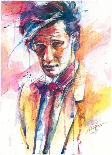 435x600 Doctor Who Watercolorltltlt This Is Beautiful If Anyone Knows Who - Doctor Who Watercolor
