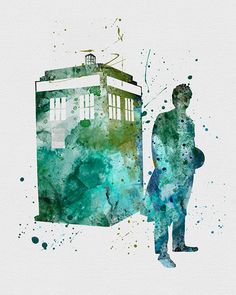 236x295 Tardis 18x24 Watercolour Styled Poster Doctor Who - Doctor Who Watercolor