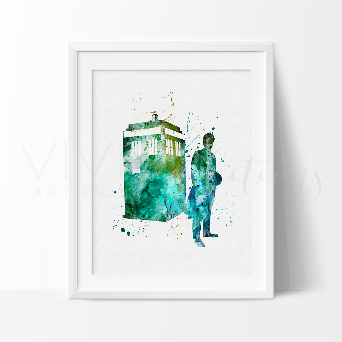 1200x1200 Tardis, Doctor Who Watercolor Art Print - Doctor Who Watercolor