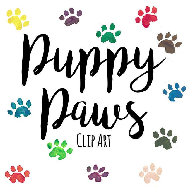 642x642 Hand Painted Puppy Dog Paw Print Clip Art Watercolor Paw Etsy - Dog Paw Print Watercolor