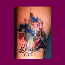 225x225 Watercolor Dog Paw Prints Tattoo My Tattoos Paw - Dog Paw Print Watercolor