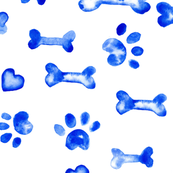173x173 Dog Blue Watercolor - Dog Paw Watercolor