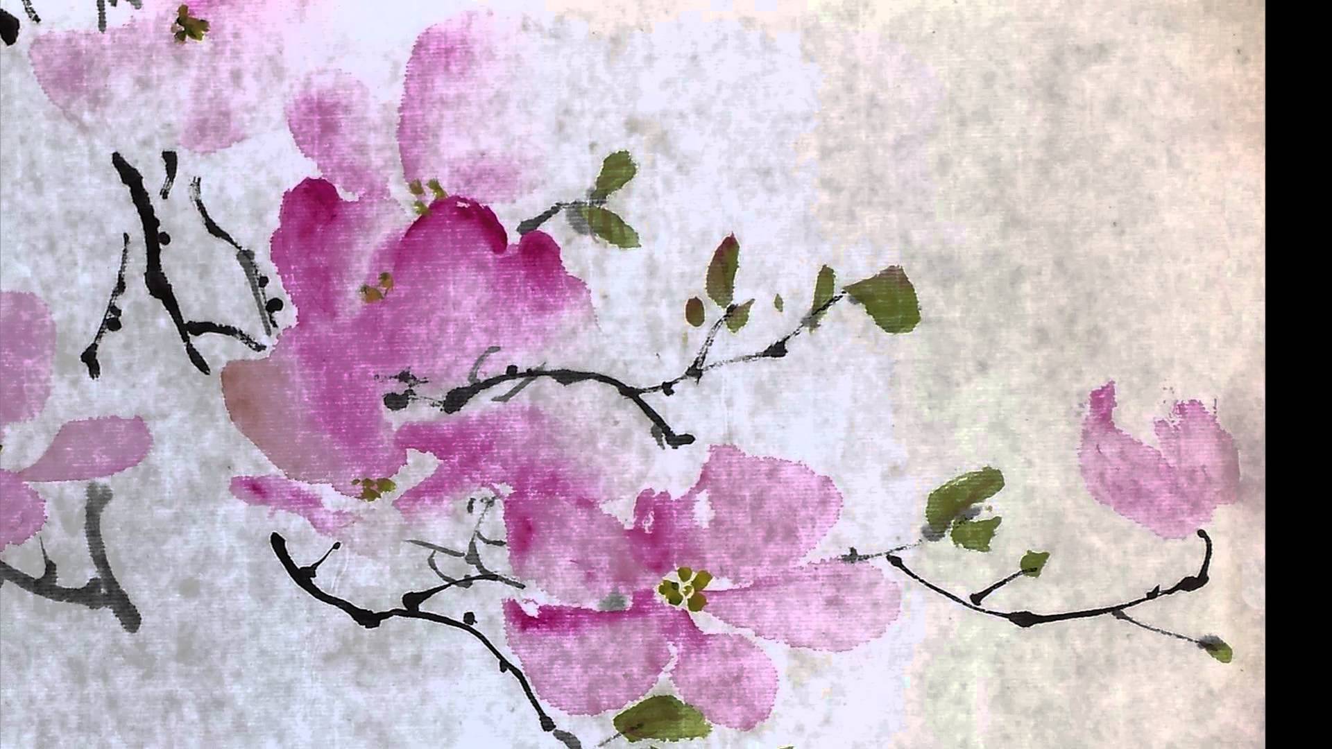 1920x1080 Lesson 46 Trailer Painting Dogwood In Xieyi And Gongbi Cbp Styles - Dogwood Watercolor