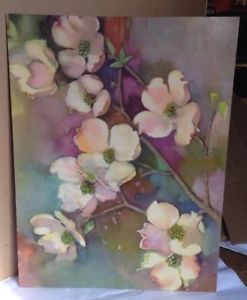 247x300 Vintage Magnolia Dogwood Watercolor Print Ebay - Dogwood Watercolor