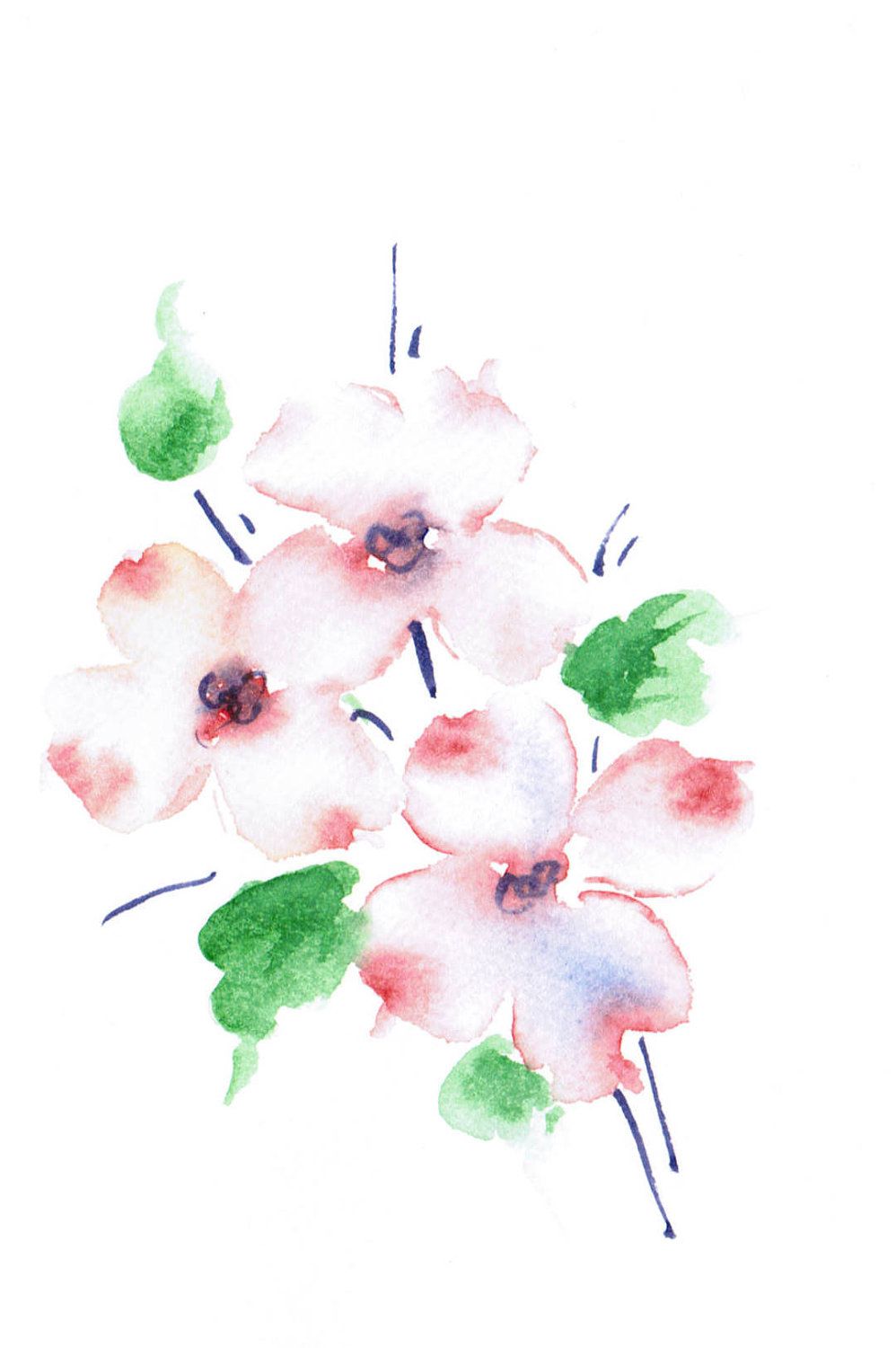 998x1500 Watercolor Dogwood Tattoos And Ear Piercings - Dogwood Watercolor