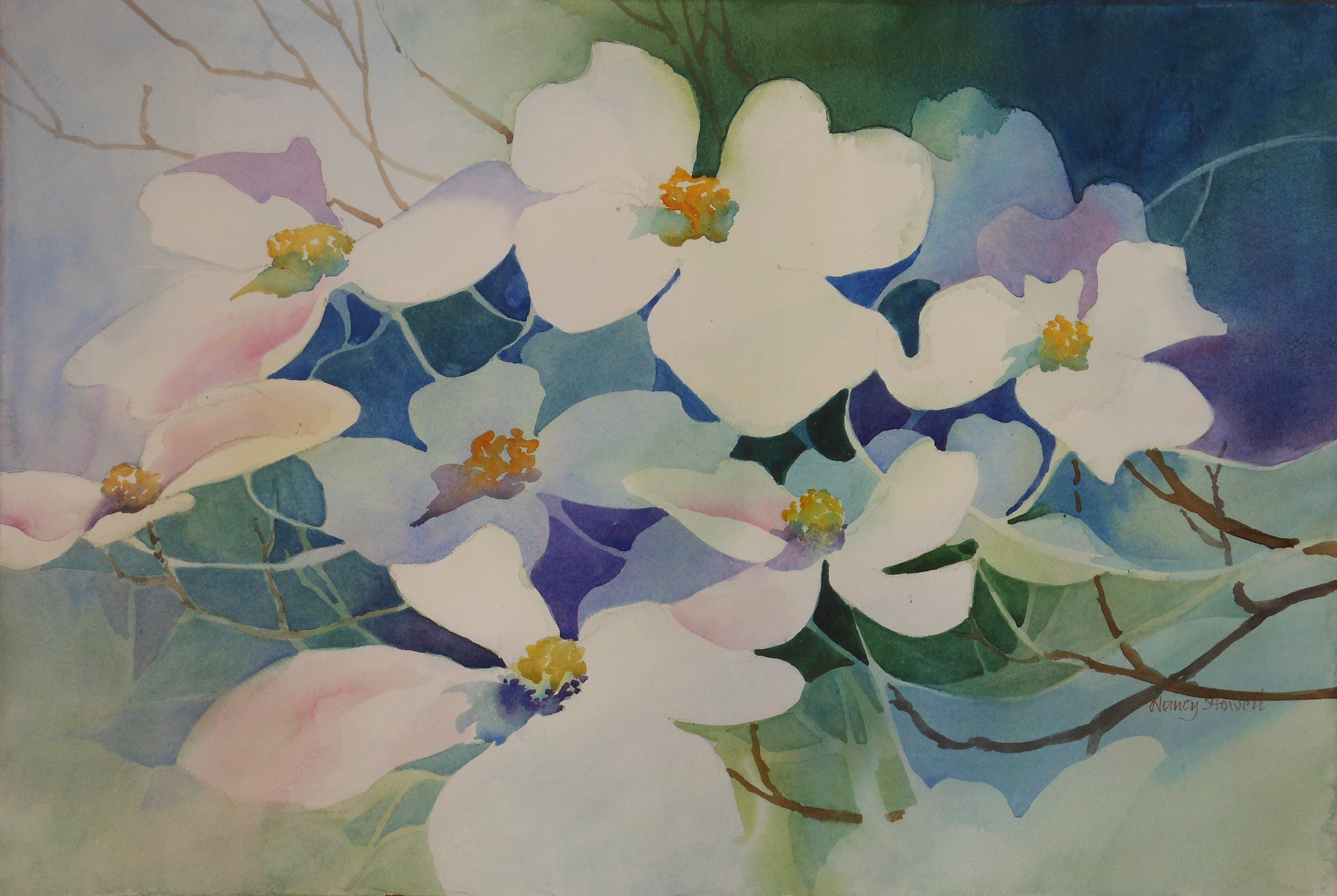 4256x2851 Watercolors - Dogwood Watercolor Paintings