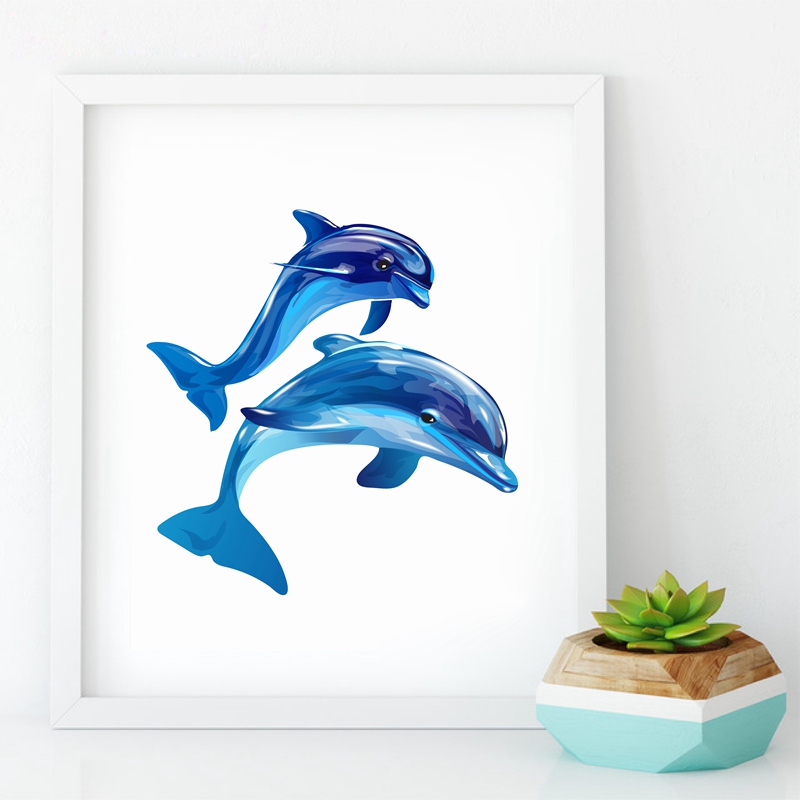 800x800 Buy Ocean Animal Dolphin Print Wall Pictures Home - Dolphin Watercolor