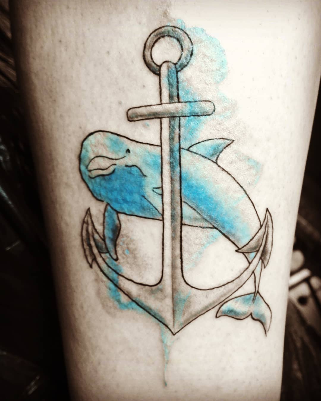 1080x1350 Instagram Photos And Videos Tagged - Dolphin Watercolor Tattoo