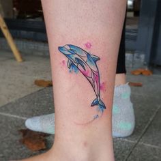 236x236 Pin By Cansel Canbolat On D Tattoo, Tatoo And Tattos - Dolphin Watercolor Tattoo