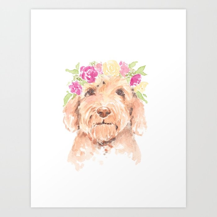 700x700 Golden Doodle Watercolor Art Print By Imagodeinurserydecor Society6 - Doodle Watercolor