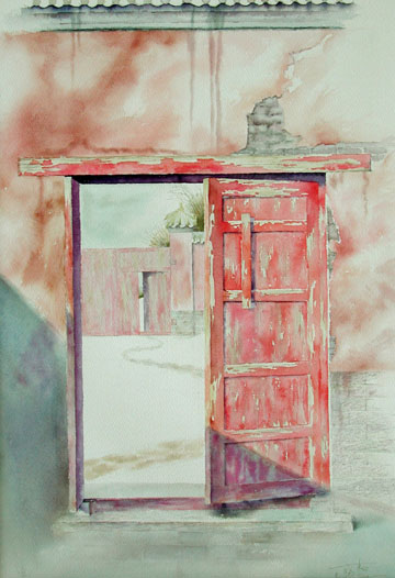 360x526 Water Color Chinese Contemporary Art,chinese Contemporary Painting - Door Watercolor