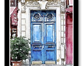 340x270 Door Art Print Etsy - Door Watercolor
