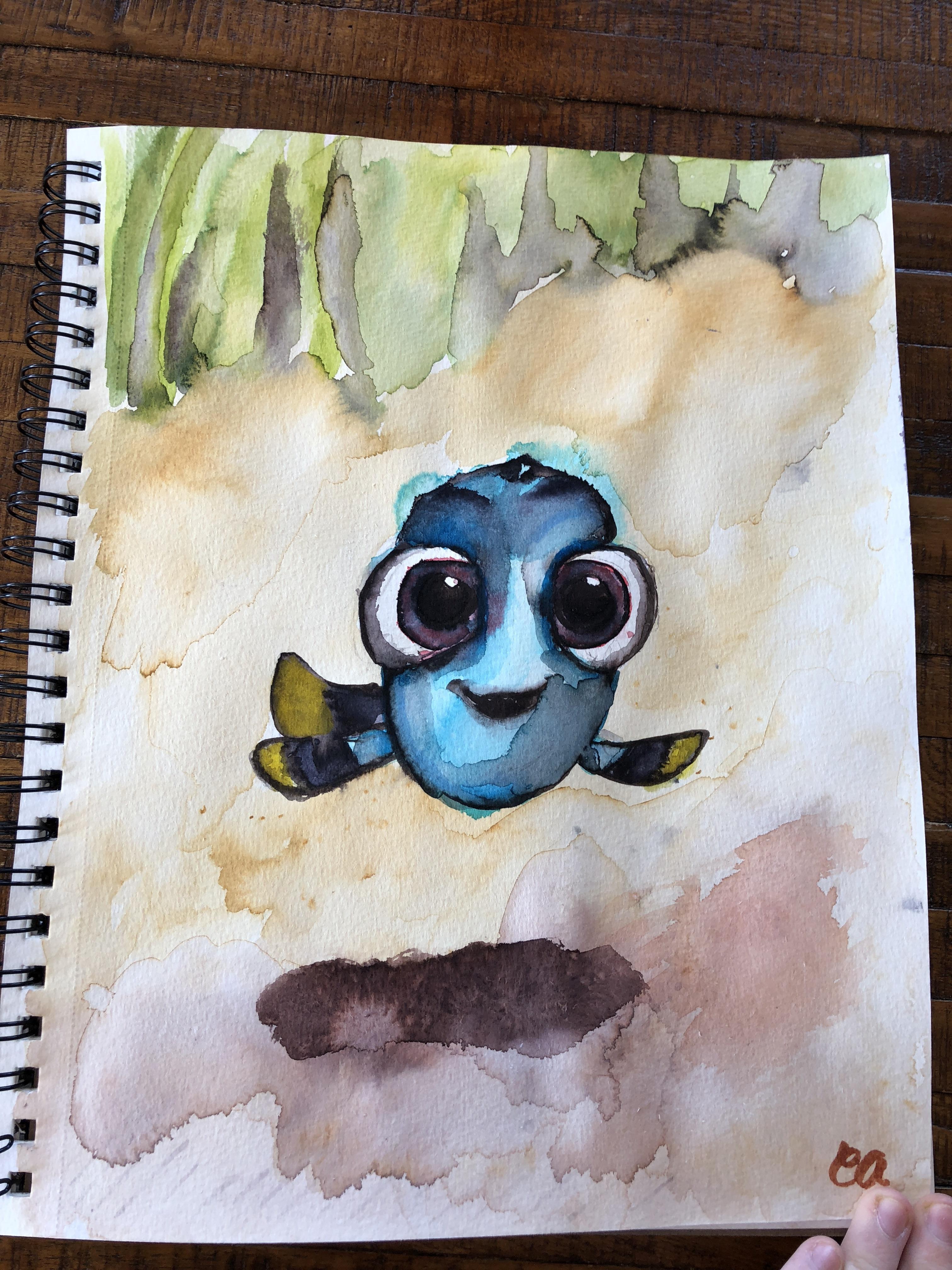 3024x4032 My Watercolor Painting Of Little Dory. Disney - Dory Watercolor