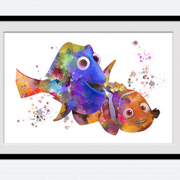 354x354 Shop Pixar Finding Dory On Wanelo - Dory Watercolor